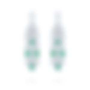 Серьги из белого золота с бриллиантами 4.61 карат и изумрудами 1.54 карата