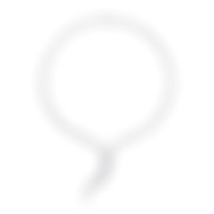 Колье-галстук из белого золота с бриллиантом 6.478 карат