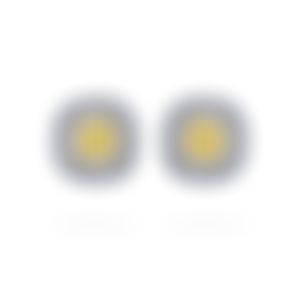 Пусеты из белого золота с желтыми бриллиантами 0.835 карат