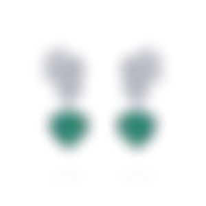 Серьги-трансформеры с изумрудами 7.17 и 7.08 карат в белом золоте.