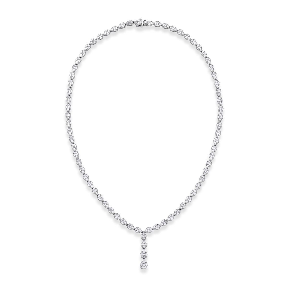 Колье с бриллиантами маркиз 10.38 карат в белом золоте от Parure Atelier