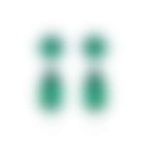 Серьги из белого золота с изумрудами 6.77 карат, центральные 2.29 и 1.97 карат