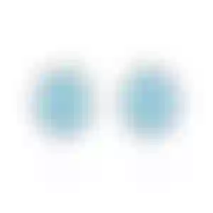 Пусеты из белого золота с турмалинами Параиба 3.46 и 3.90 карат