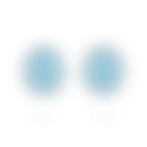 Пусеты из белого золота с турмалинами Параиба 3.46 и 3.90 карат