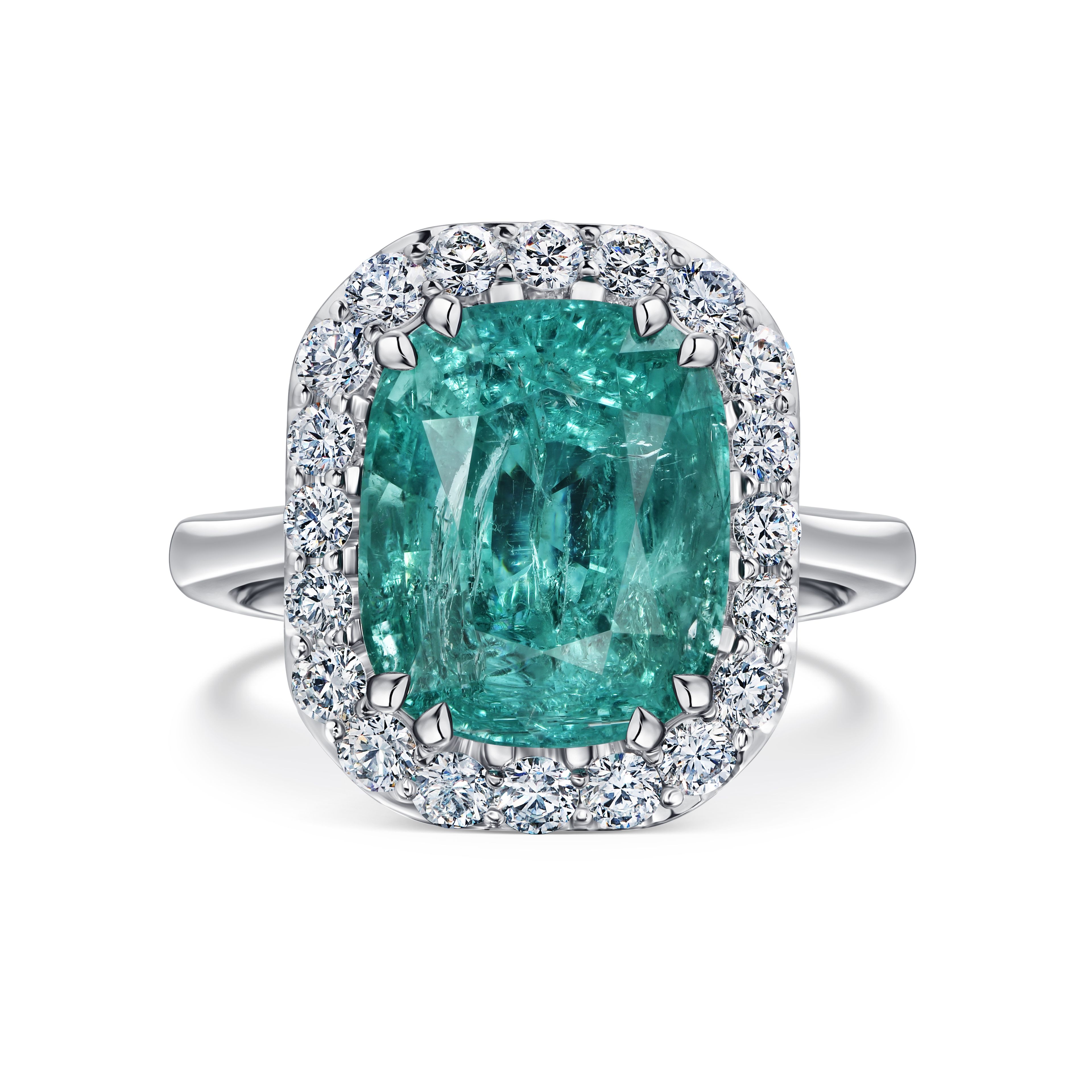 Кольцо с турмалином 6.45 карат в белом золоте от Parure Atelier