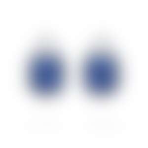 Серьги из белого золота с сапфирами 3.74 и 3.68 карата