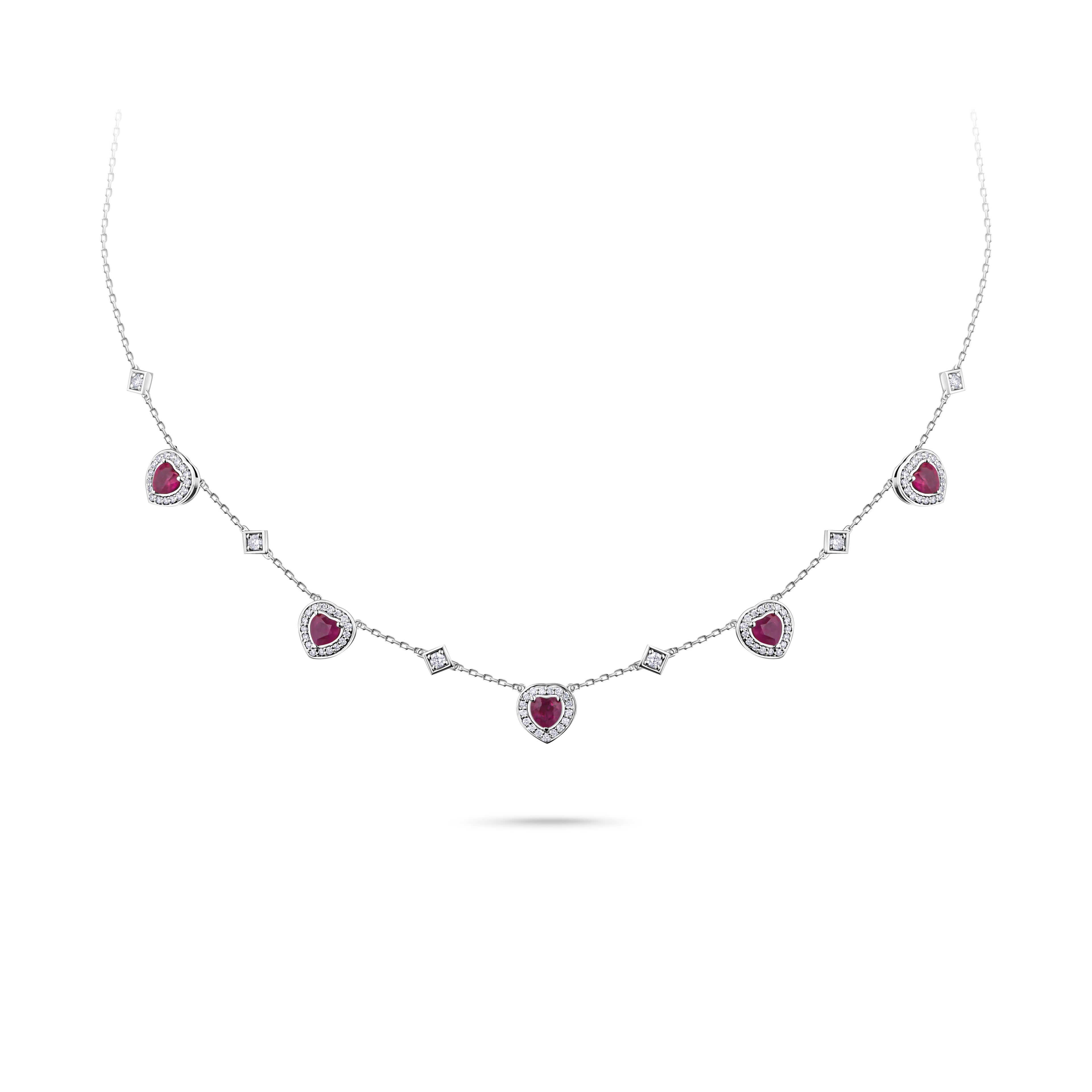 Колье с рубином 1.56 карат из белого золота, украшение Parure Atelier