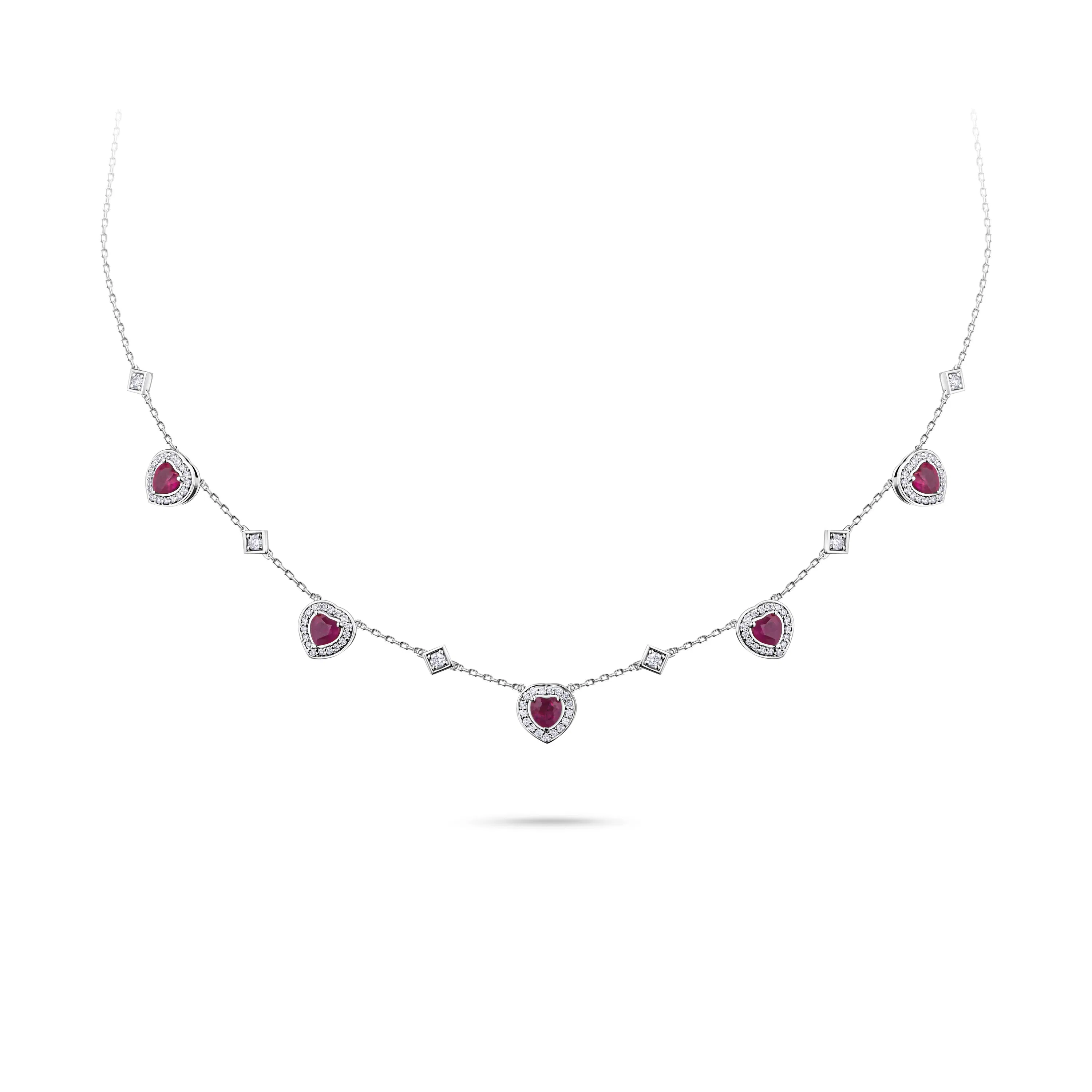 Колье с рубином 1.56 карат из белого золота, украшение Parure Atelier
