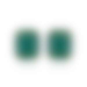 Пусеты из белого золота с изумрудами 20.43 карата.