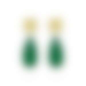 Серьги-трансформеры из белого золота с изумрудами и желтыми бриллиантами