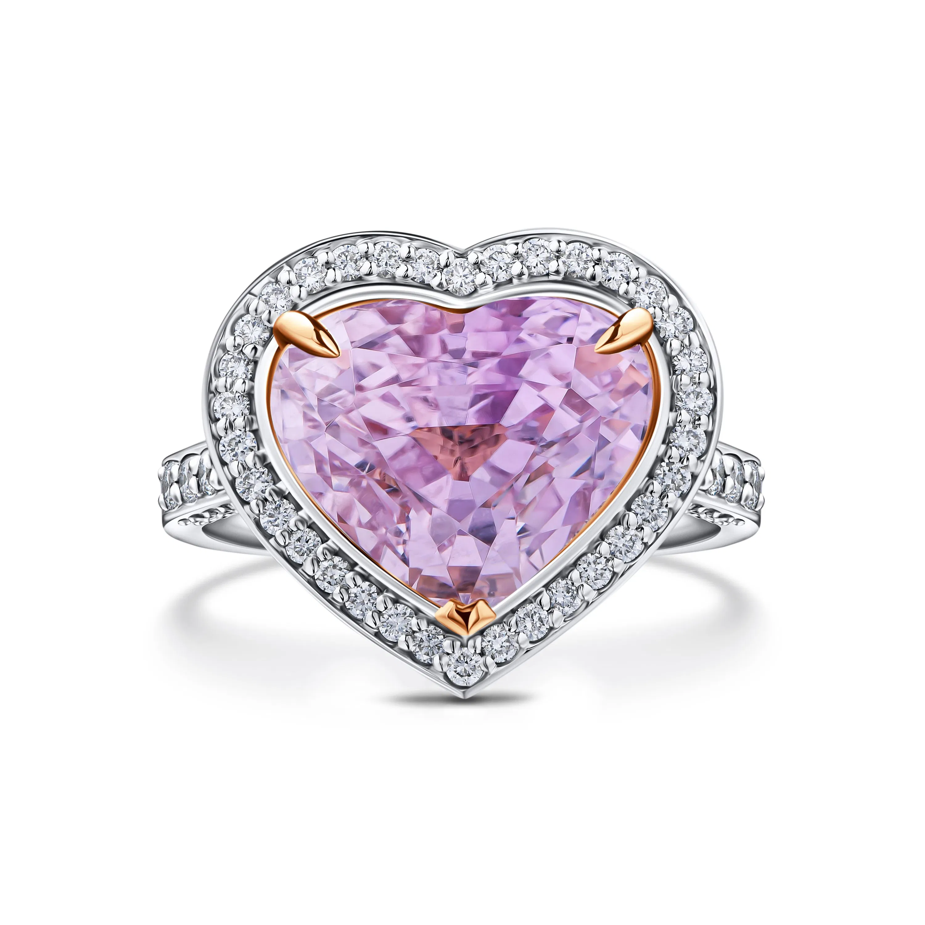 Кольцо из белого золота с кунцитом 6.34 карата, дизайн Parure Atelier