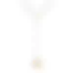 Браслет с кольцом на мизинец из желтого золота с бриллиантом и изумрудом 0.546 кт