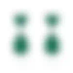 Серьги из белого золота с изумрудами 2.01 и 2.06 карат