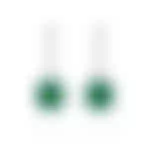 Серьги из белого золота с изумрудами 5.61 и 5.37 карат.