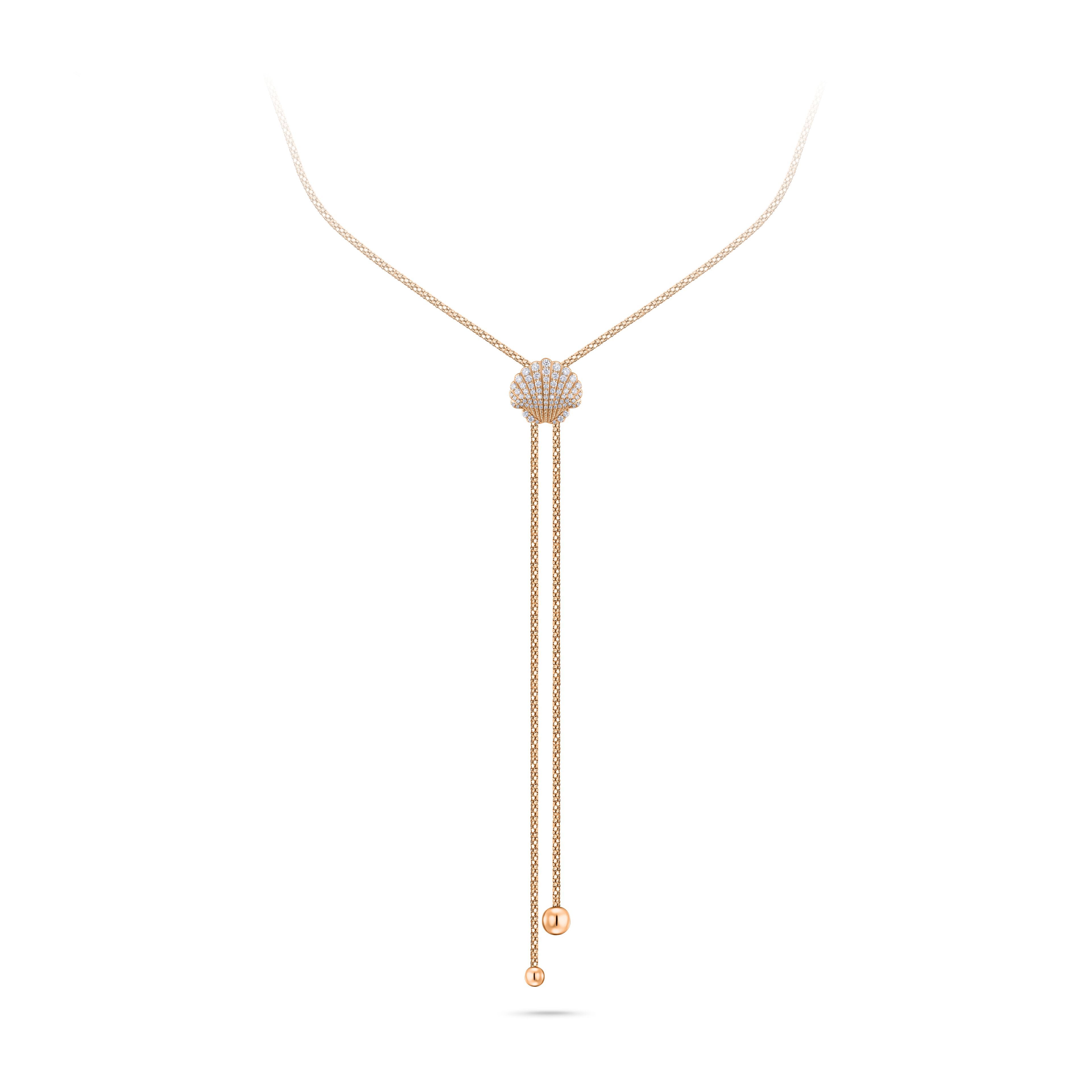 Колье с бриллиантом 0.53 карат в розовом золоте от Parure Atelier