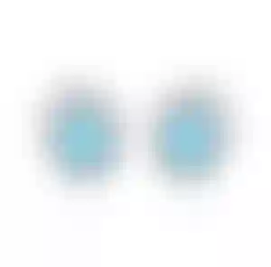 Пусеты из белого золота с турмалинами Параиба 0.93 и 0.95 карата