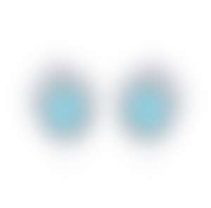 Пусеты из белого золота с турмалинами Параиба 0.93 и 0.95 карата