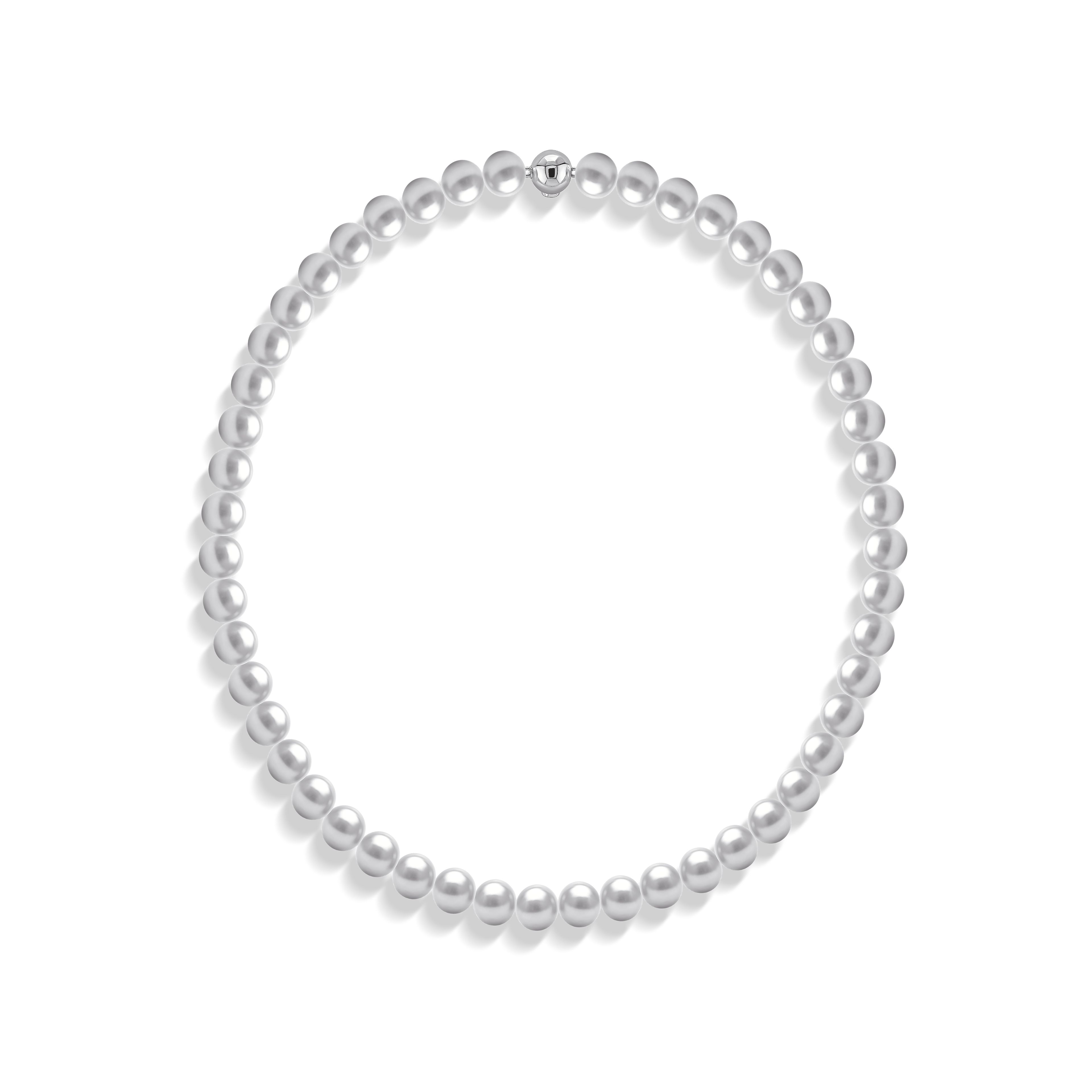 Колье из белого золота с жемчугом 224.8 карата