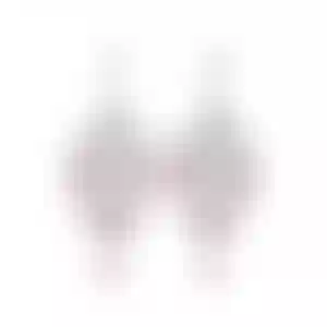 Серьги-шандельеры «Масти» с бриллиантами, рубинами и гранатами.