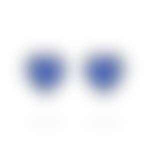 Пусеты из белого золота с сапфирами 0.74 и 0.73 карата.