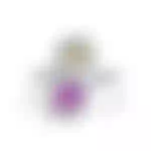 Кольцо с жёлтым и розовым сапфирами в белом золоте.