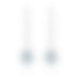 Серьги из белого золота с турмалинами Параиба 2.03 и 2.12 карата.