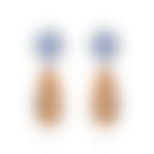 Пусеты из белого золота с топазами 2.80 и 2.65 карата