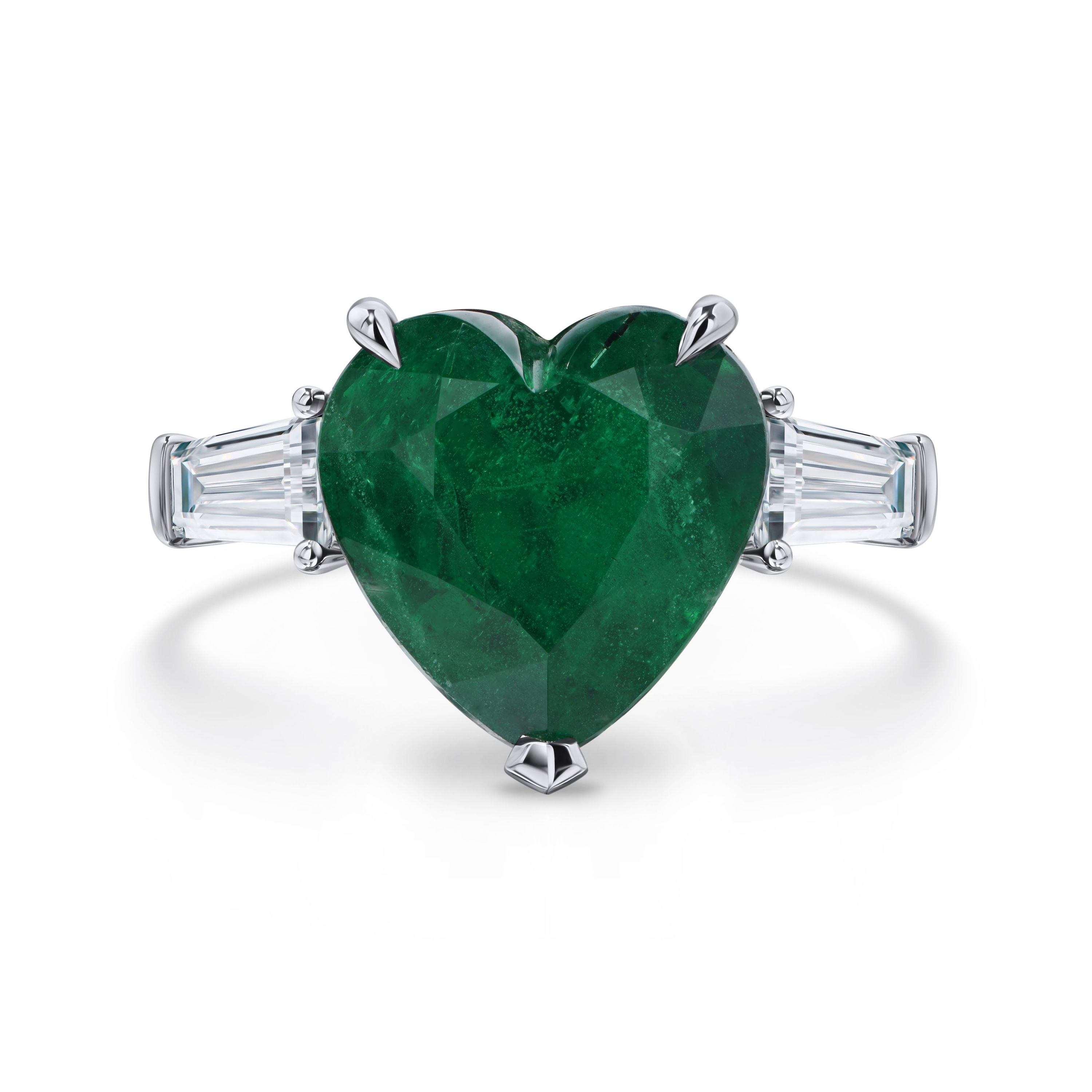 Кольцо из белого золота с изумрудом 5.35 карата, дизайн Parure Atelier