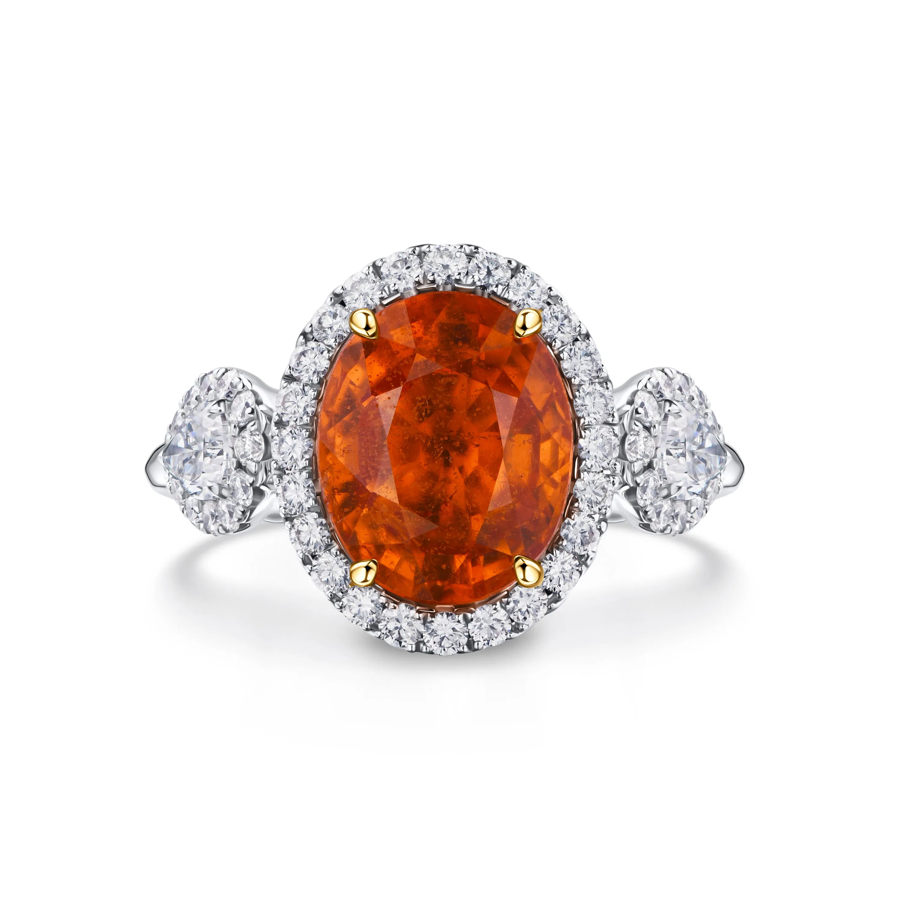 Кольцо из белого золота с спессартином 4.07 карата, дизайн Parure Atelier