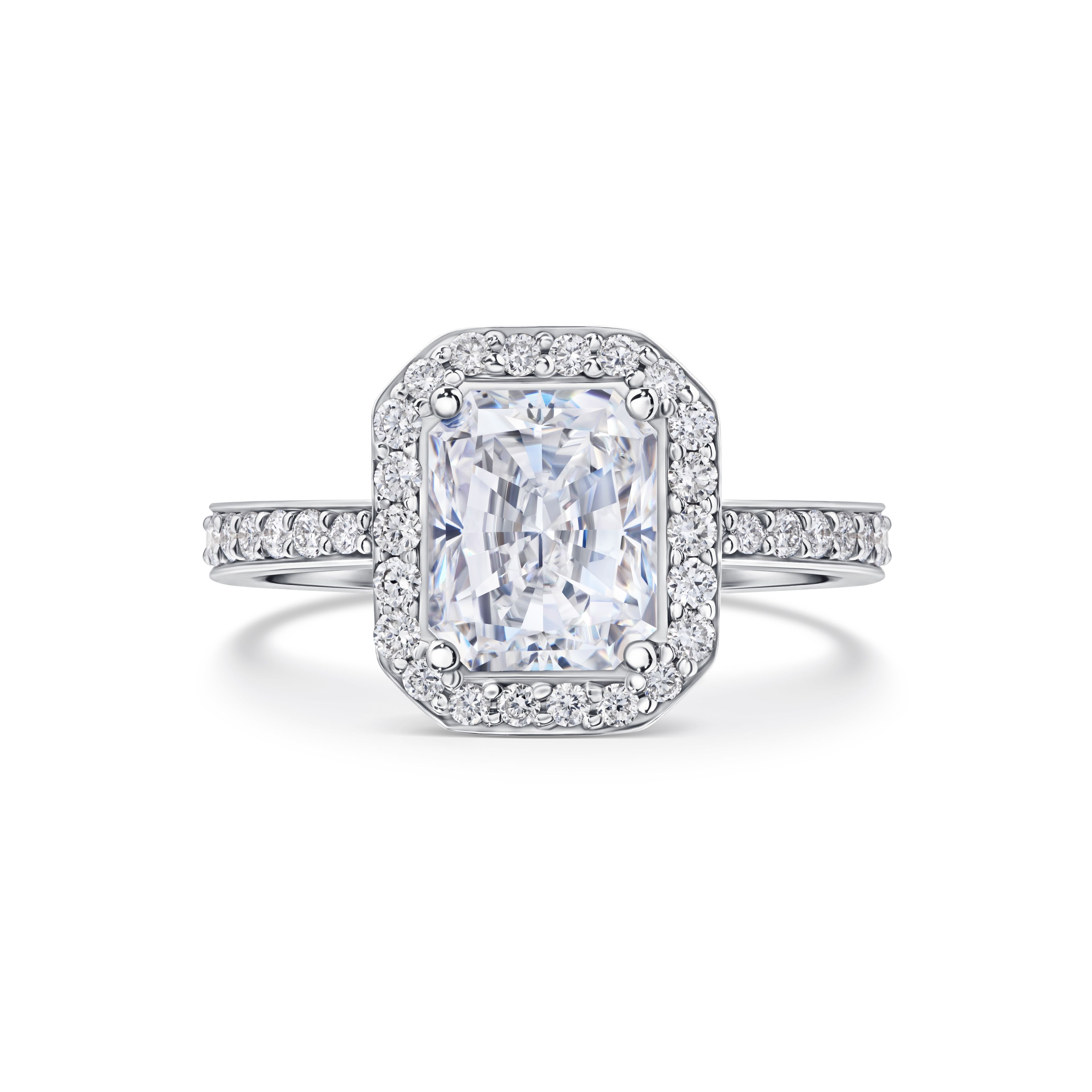 Кольцо из белого золота с бриллиантом 2.01 карата, дизайн Parure Atelier