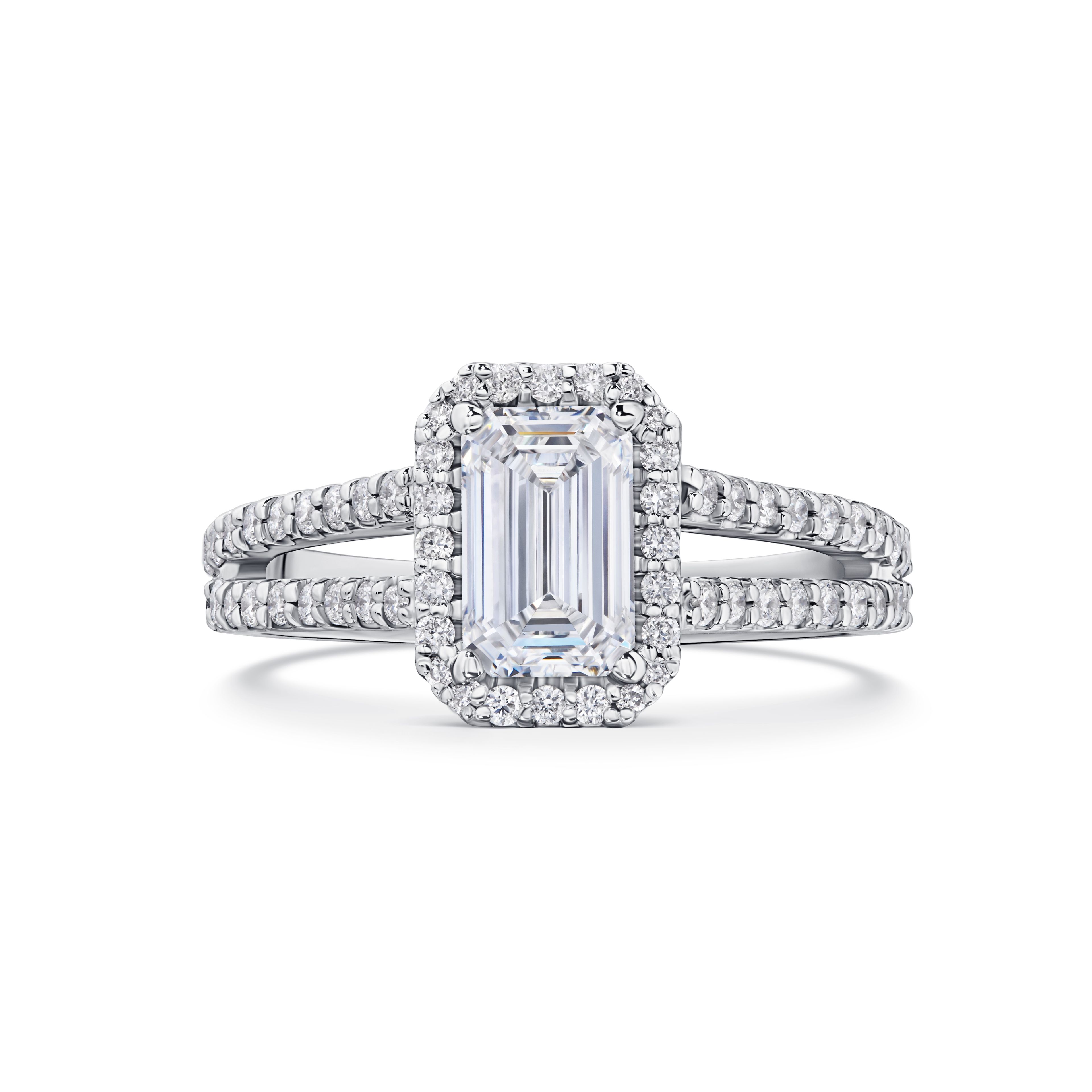 Кольцо с бриллиантом 1.01 карат из белого золота, дизайн Parure Atelier