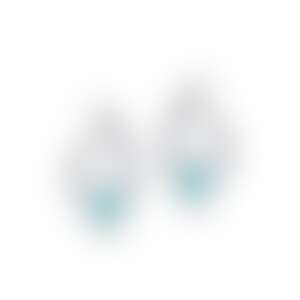 Серьги из белого золота с турмалинами Параиба 2.18 и 2.21 карат.