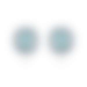 Пусеты из белого золота с турмалинами Параиба 0.76 и 1.07 карата.