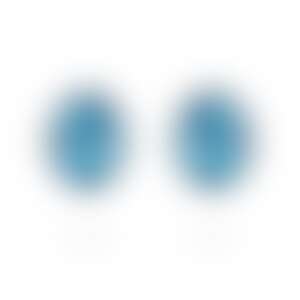 Пусеты из белого золота с цирконами 3.03 и 2.97 карата