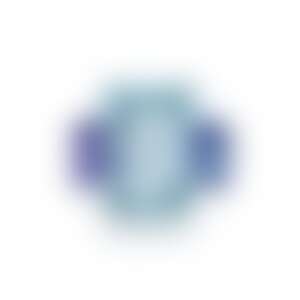 Кольцо с аквамарином 10.06 карат и танзанитами в белом золоте