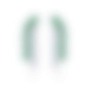 Серьги из белого золота с изумрудами 3.755 карат и бриллиантами 3.12 карат