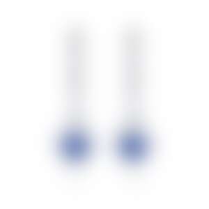 Серьги из белого золота с сапфирами 1.41 и 1.34 карата.