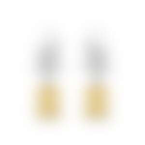 Серьги из белого золота с желтыми бриллиантами 4.02 и 4.00 карата.