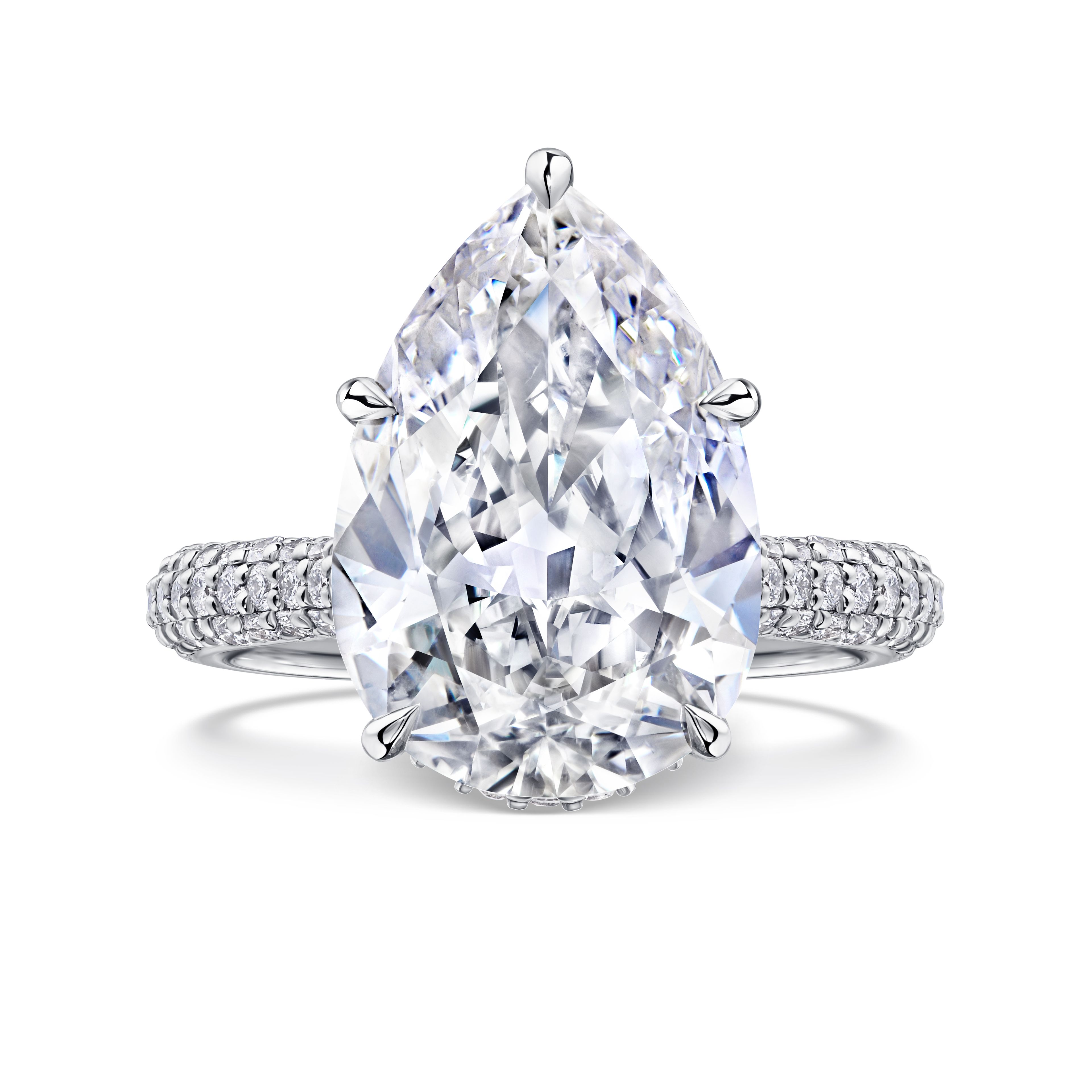 Кольцо с бриллиантом 6.1 карата из белого золота, дизайн Parure Atelier