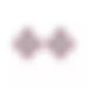 Серьги из белого золота с рубинами 4.02 карата