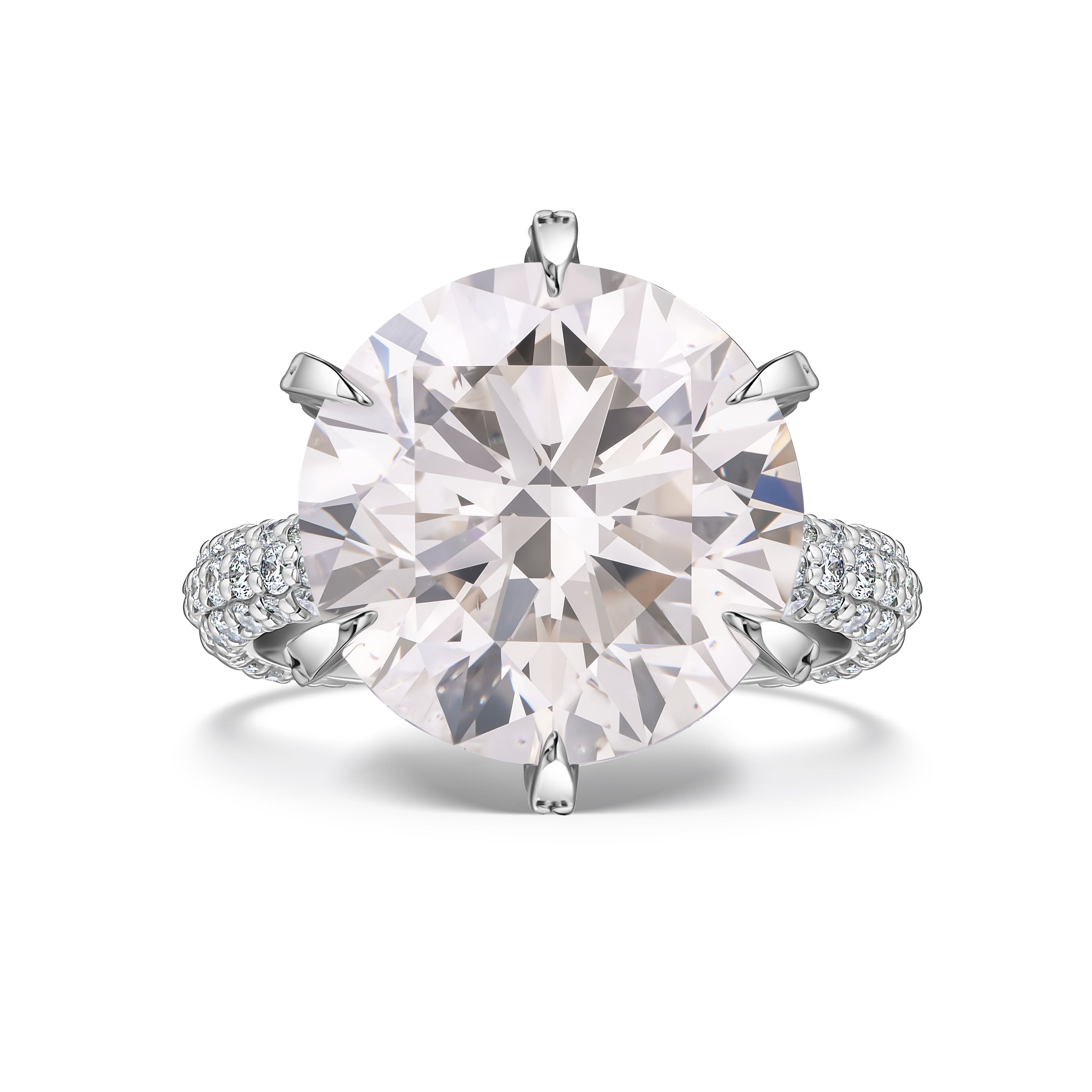 Кольцо с бриллиантом 8.24 карата в белом золоте от Parure Atelier